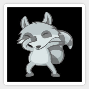 Cute Dabbing Raccoon Shirt Animal Costume Funny Dance Magnet